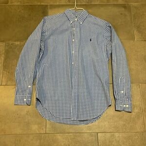 Men’s Ralph Lauren dress shirt. Blue & White check. Size 15.5
